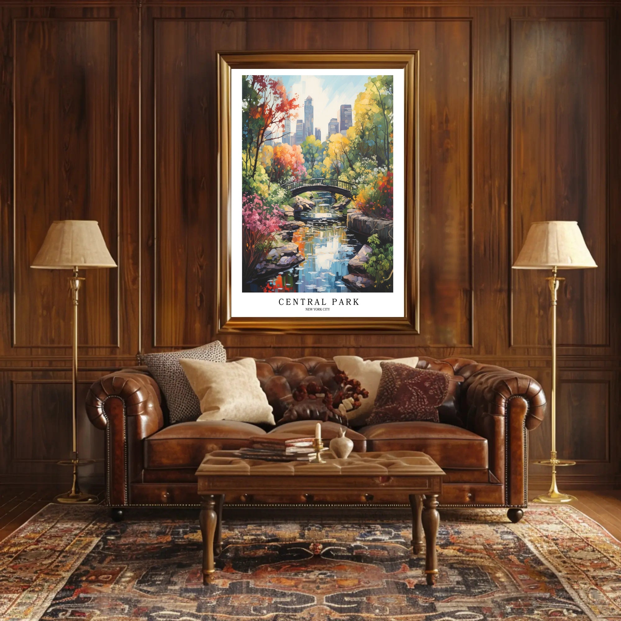 Central Park in Autumn, New York Cityscape Urban or Cityscape Poster PosterGoat