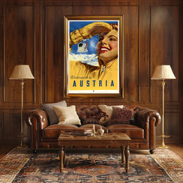 Austria Winter Sports Travel Poster PosterGoat