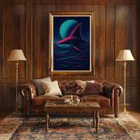 Moonlit Shark Poster