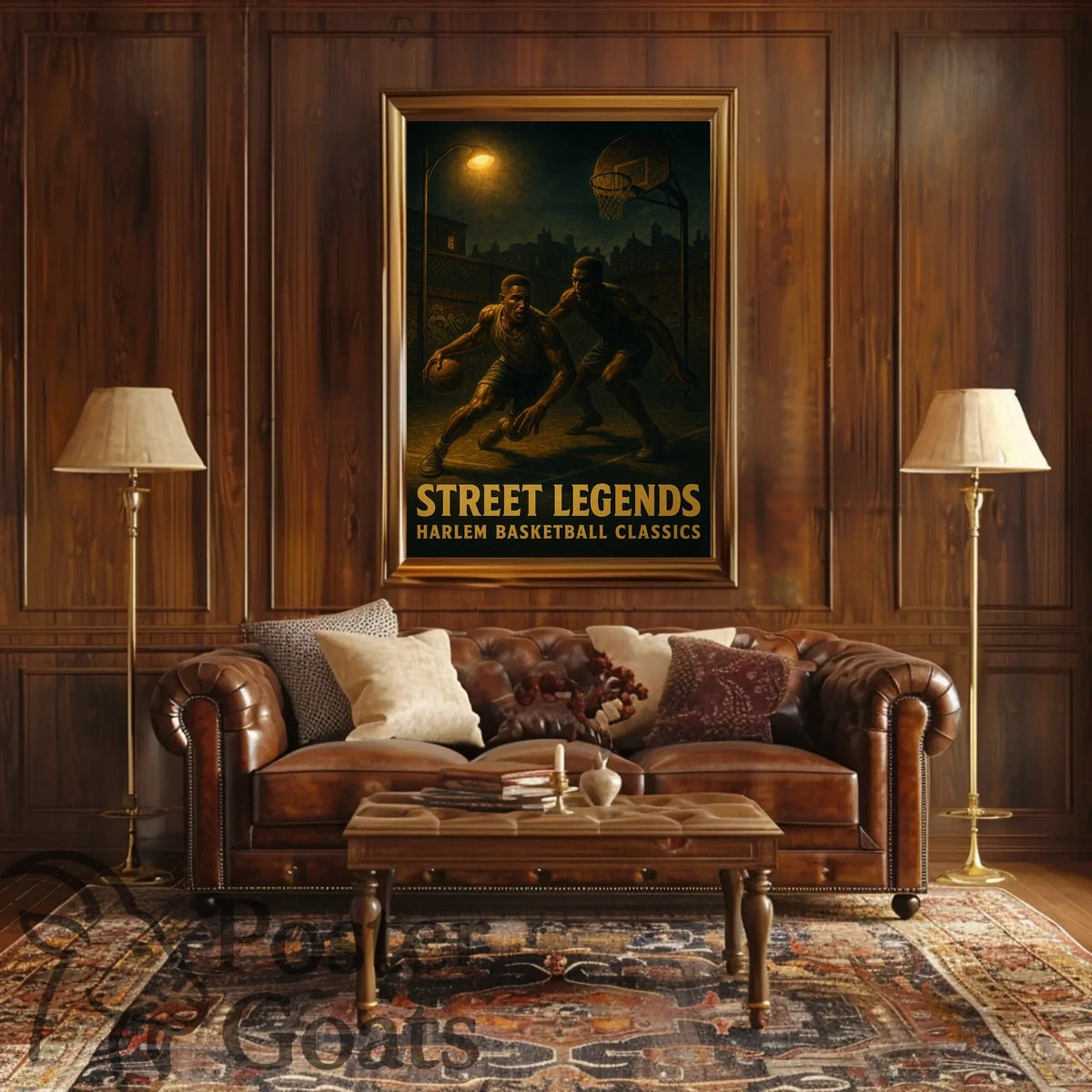 Harlem Basketball Classics: Gritty Urban Sports Poster