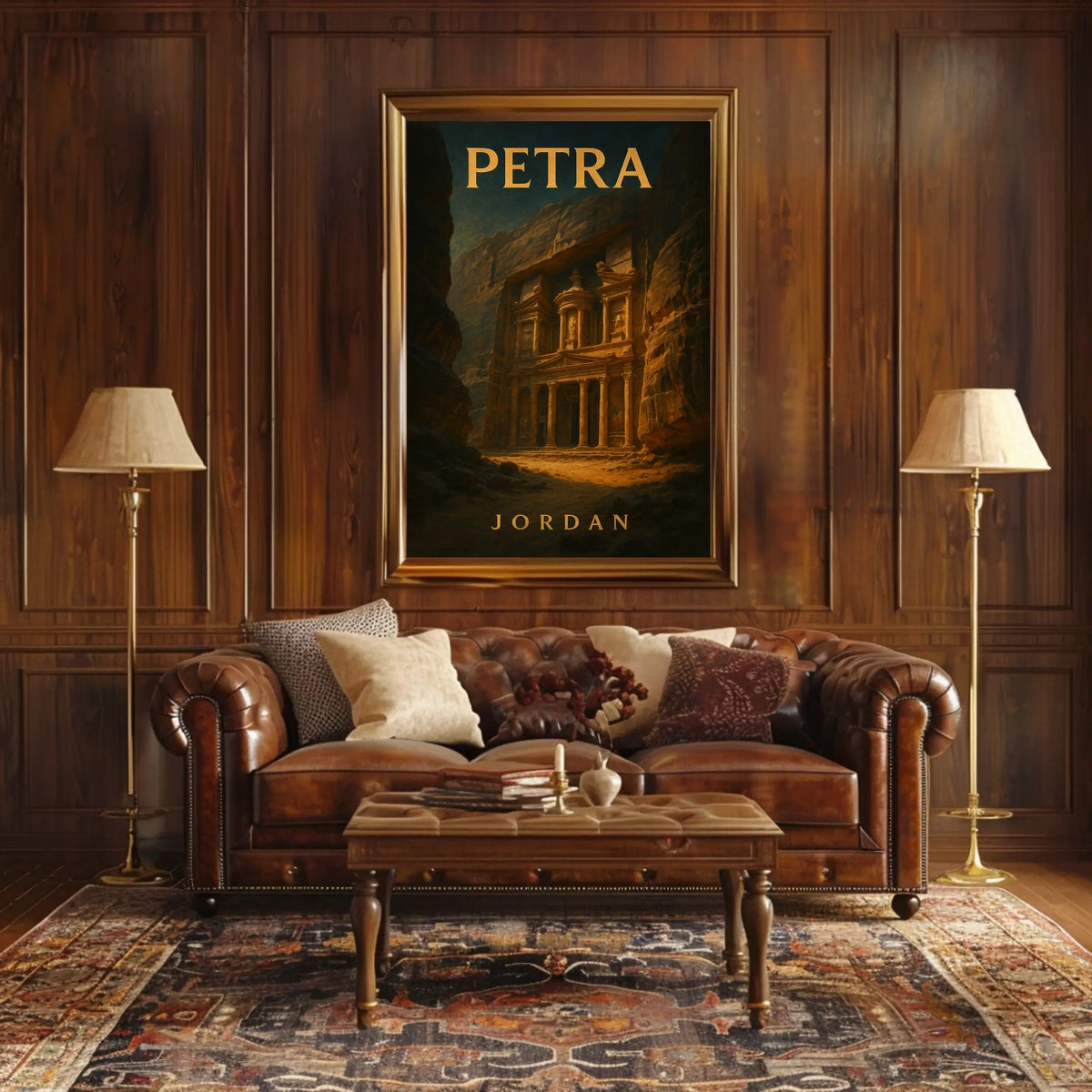 Petra Al Khazneh Exploration Travel Romantic Realism Poster