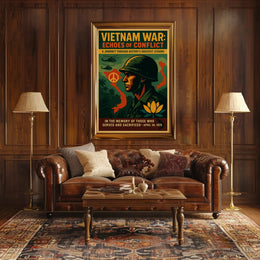 Vietnam War Echoes of Conflict Poster