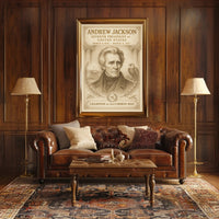Andrew Jackson 7th President Sketch Poster Art Print Decor PosterGoat