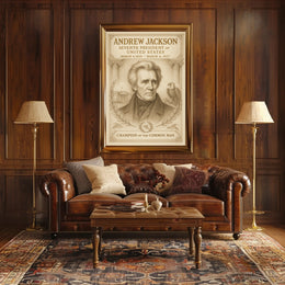 Andrew Jackson 7th President Sketch Poster Art Print Decor PosterGoat