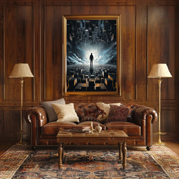 Surreal Futuristic Landscape: Abstract Sci-Fi Poster