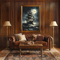 Dramatic 18th Century Sailing Ship Adventure Historical Poster PosterGoat