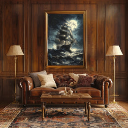 Dramatic 18th Century Sailing Ship Adventure Historical Poster PosterGoat