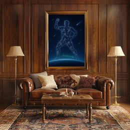 Cosmic Athlete Reach for the Stars Jim Thorpe Poster