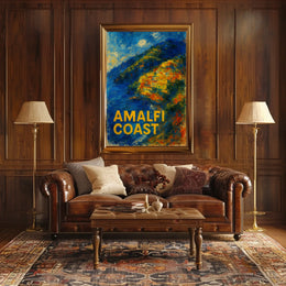 Amalfi Coast Impression Poster Wall Art 18x24 Fine Art