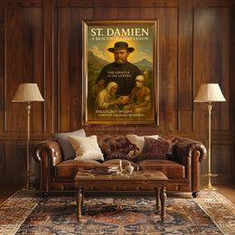 St. Damien Inspirational Legacy Vintage Heritage Poster