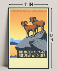 Preserve Wildlife in National Parks Poster PosterGoat