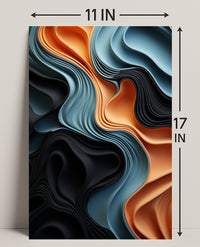 Abstract Waves Of Color Abstract Poster PosterGoat