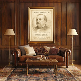Grover Cleveland 22nd President Sketch Poster Art Print for Home Decor PosterGoat