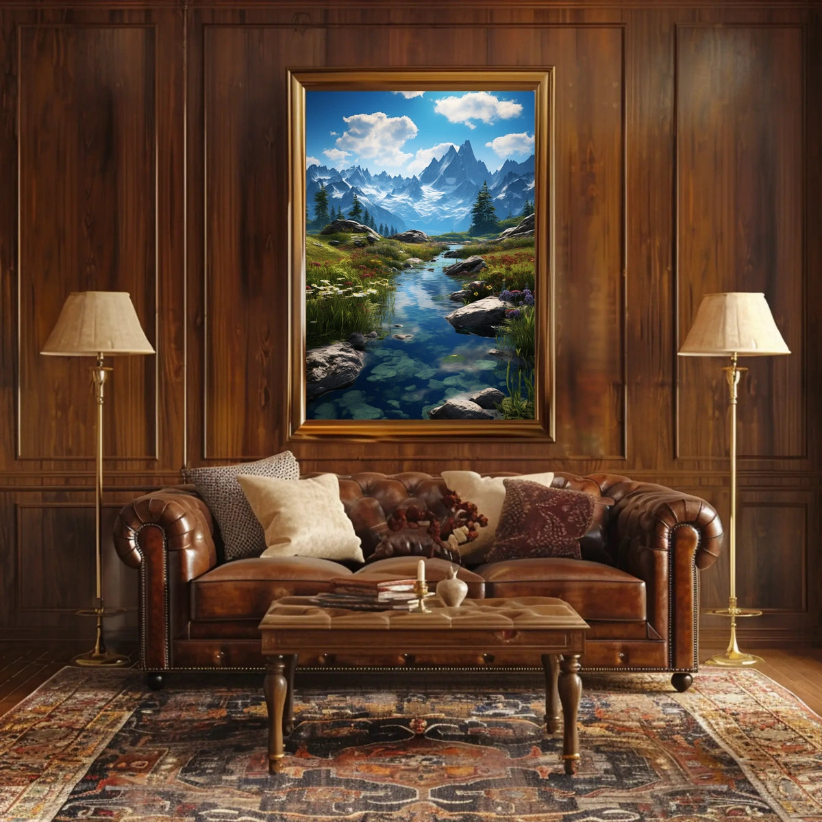 Majestic Mountain Landscape Poster