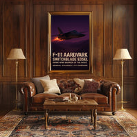 F-111 Aardvark Swing-Wing Cold War Military Poster