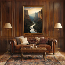 Big Bend Canyon Travel Poster Scenic Wall Art