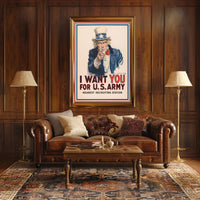Uncle Sam Military Recruitment Call to Action Poster