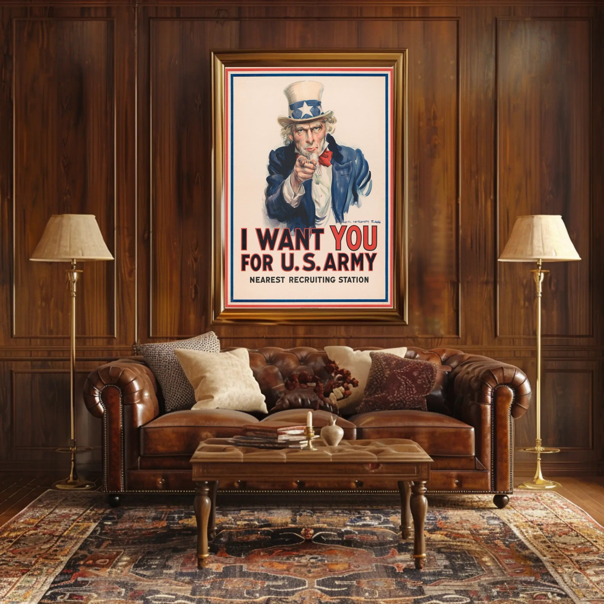Uncle Sam Military Recruitment Call to Action Poster