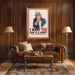 Uncle Sam Military Recruitment Call to Action Poster