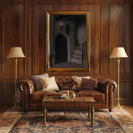 Medieval Gothic Interior Scene Fantasy or Mythology Poster PosterGoat