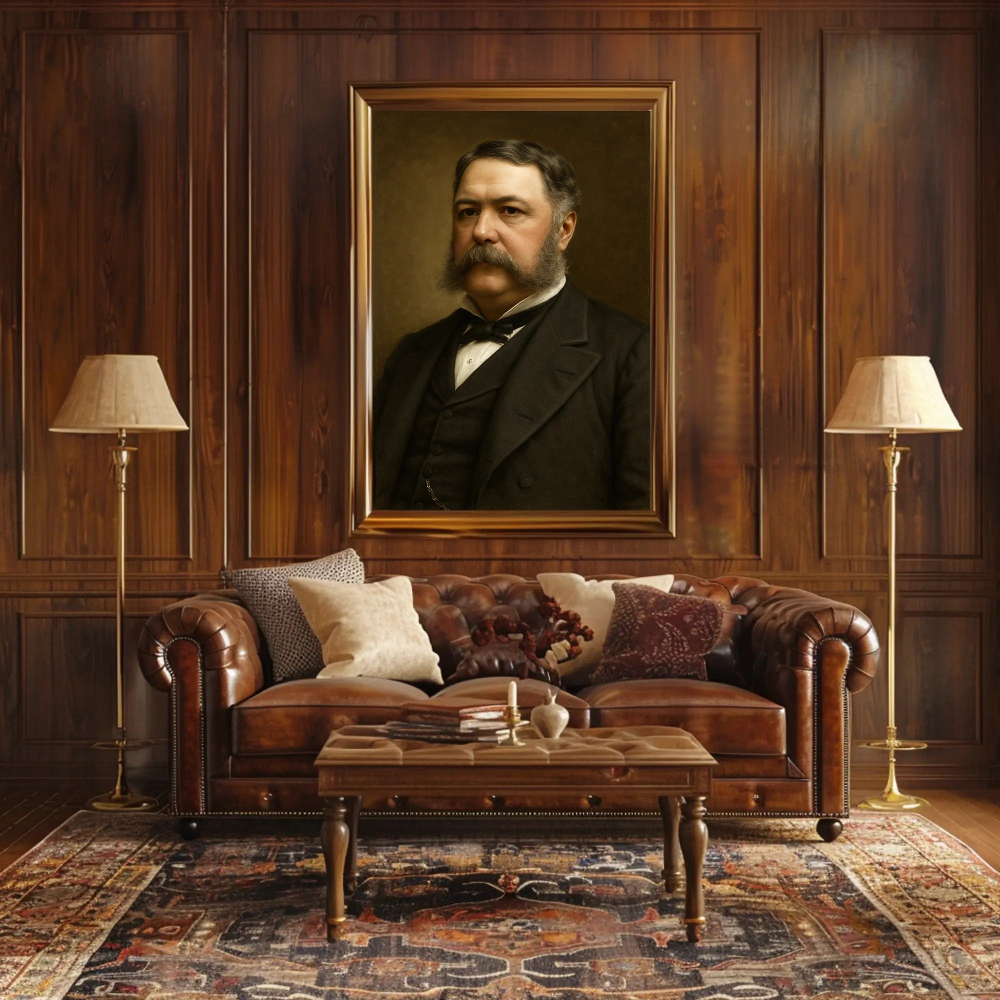 Distinguished Gentleman Portrait in Historical or Presidential Poster