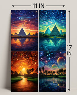 Celestial Pyramids Poster