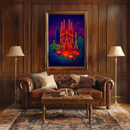 Barcelonas Iconic Landmarks Poster