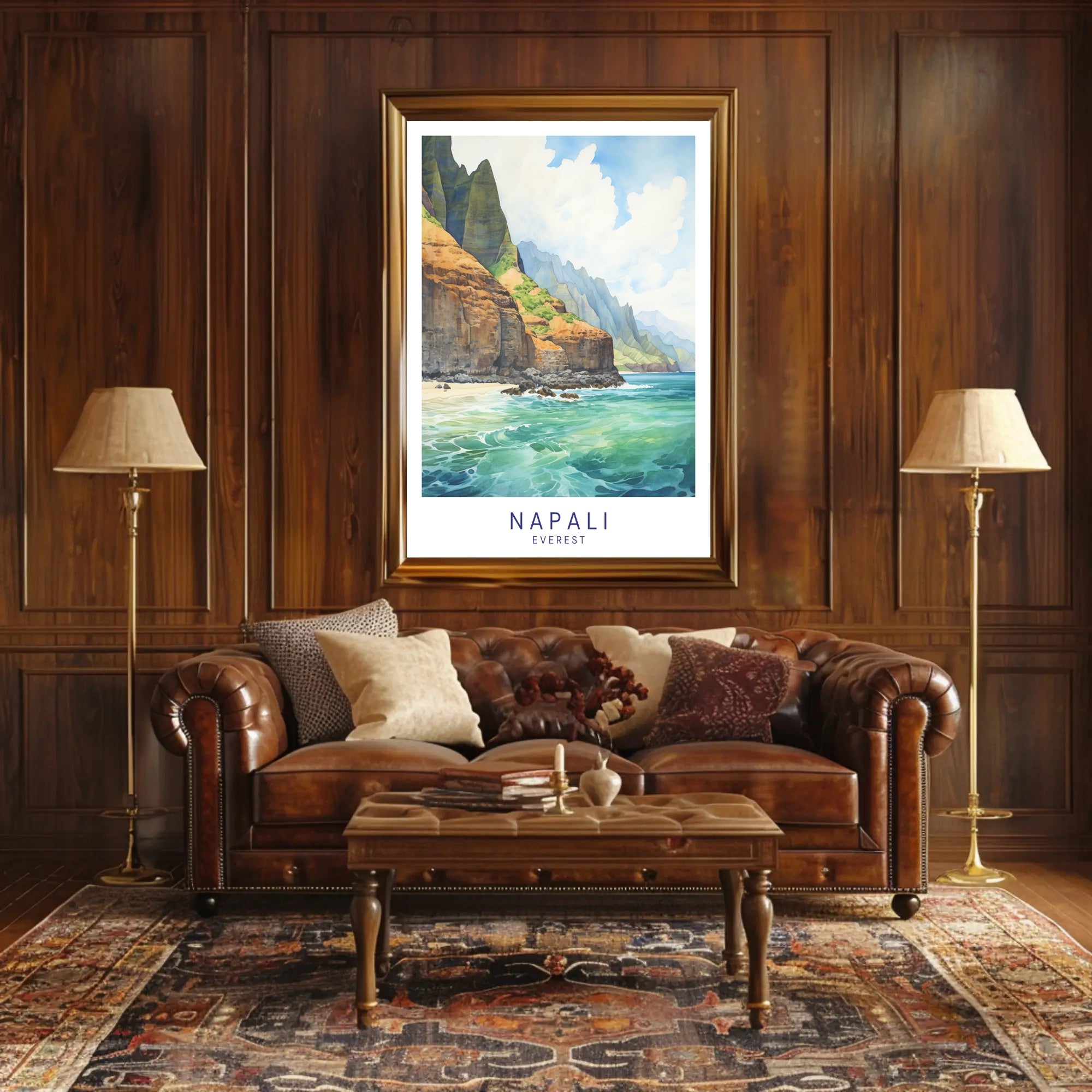 Napali Coast Artwork Poster PosterGoat