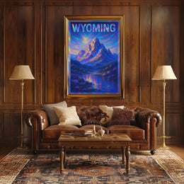 Wyoming Mountain Landscape Poster