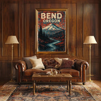 Bend Oregon Scenic Wanderlust Photography Realism Poster