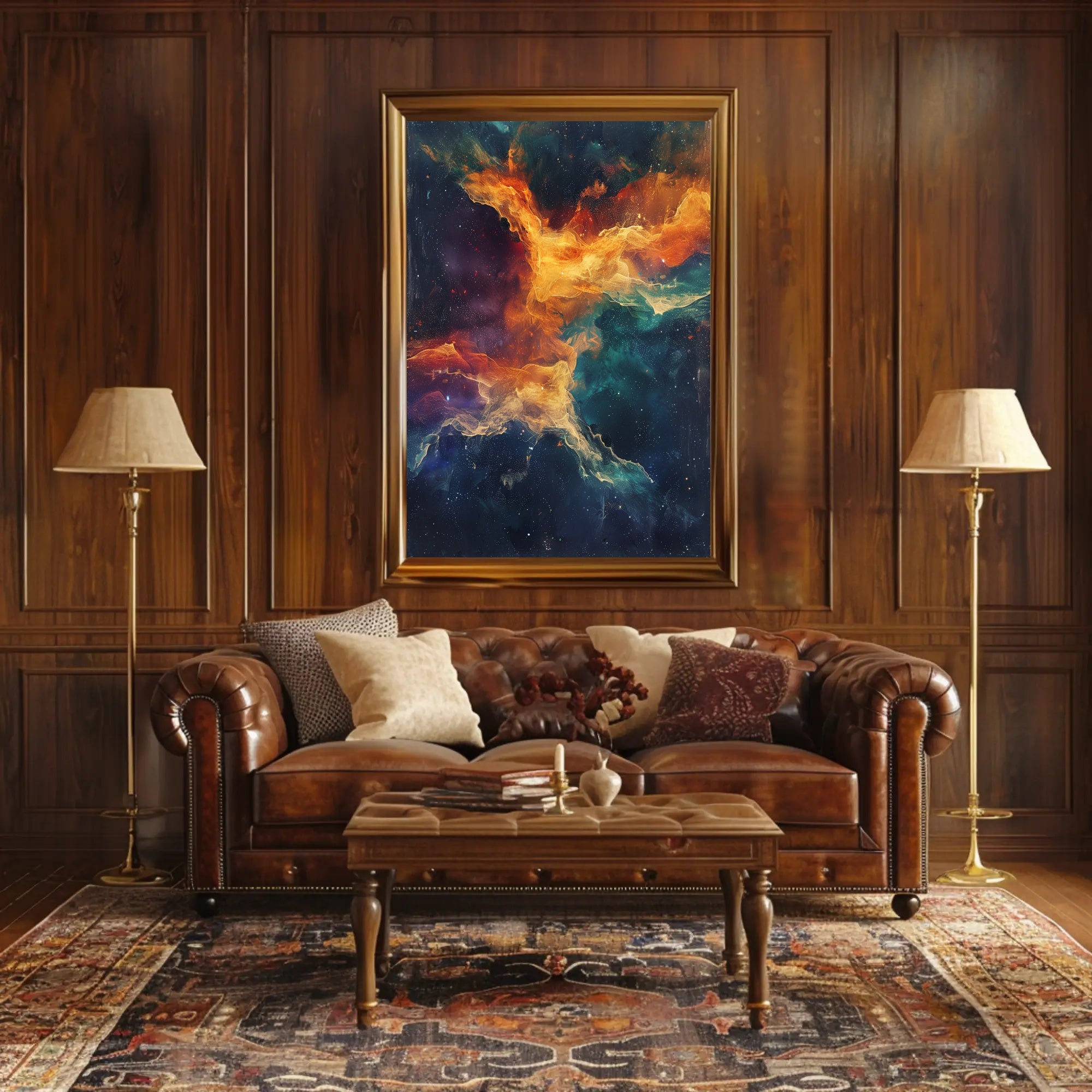 Cosmic Vortex Abstract Ethereal Art Space or Astronomy Poster PosterGoat