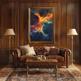 Cosmic Vortex Abstract Ethereal Art Space or Astronomy Poster PosterGoat