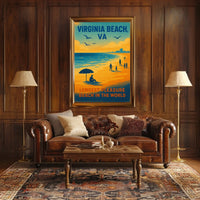 Virginia Beach, VA Longest Pleasure Beach Poster