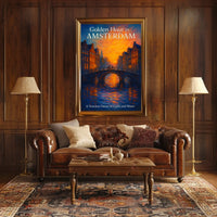 Golden Hour in Amsterdam Poster