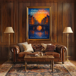 Golden Hour in Amsterdam Poster
