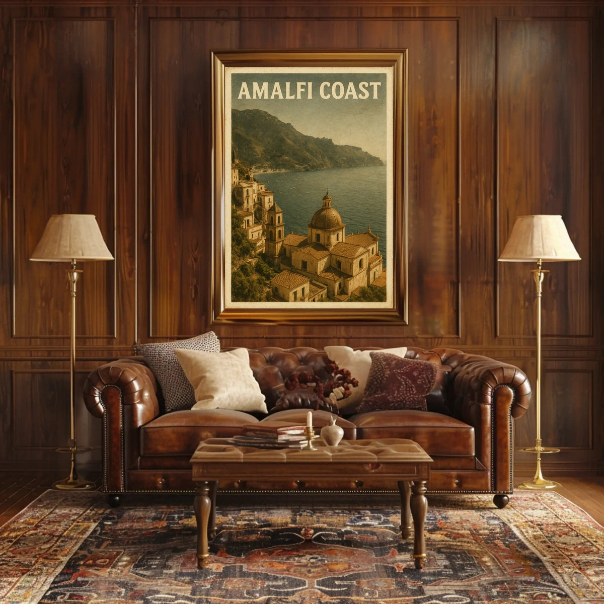 Amalfi Coast Vintage Travel Vintage Poster
