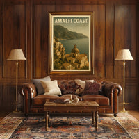 Amalfi Coast Vintage Travel Vintage Poster