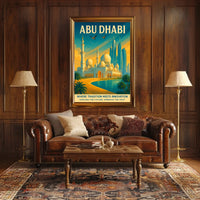 Abu Dhabi Fusion of Tradition and Modernity Urban Cityscape Poster