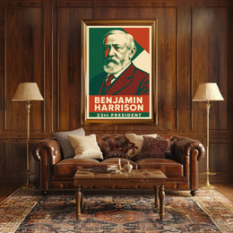 Benjamin Harrison 23rd President Vintage Poster