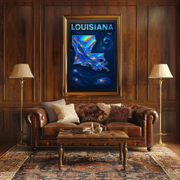 Louisiana In Vibrant Hues Poster