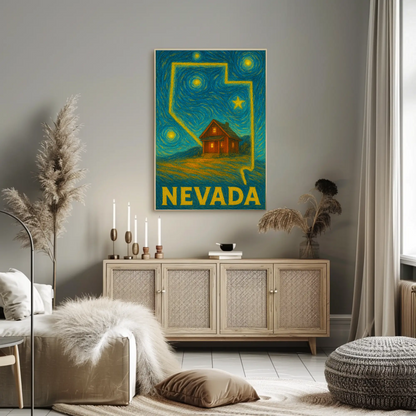 Nevada Starry Night Poster