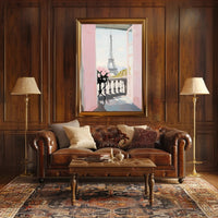 Paris Balcony View Poster Romantic Parisian Wall Art
