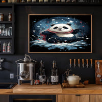 Starry Night Panda Poster
