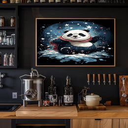 Starry Night Panda Poster