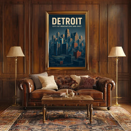 Detroit City Of Innovation And Grit Poster