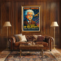 Albert Einstein Nobel Prize 1921 Vintage Science Poster