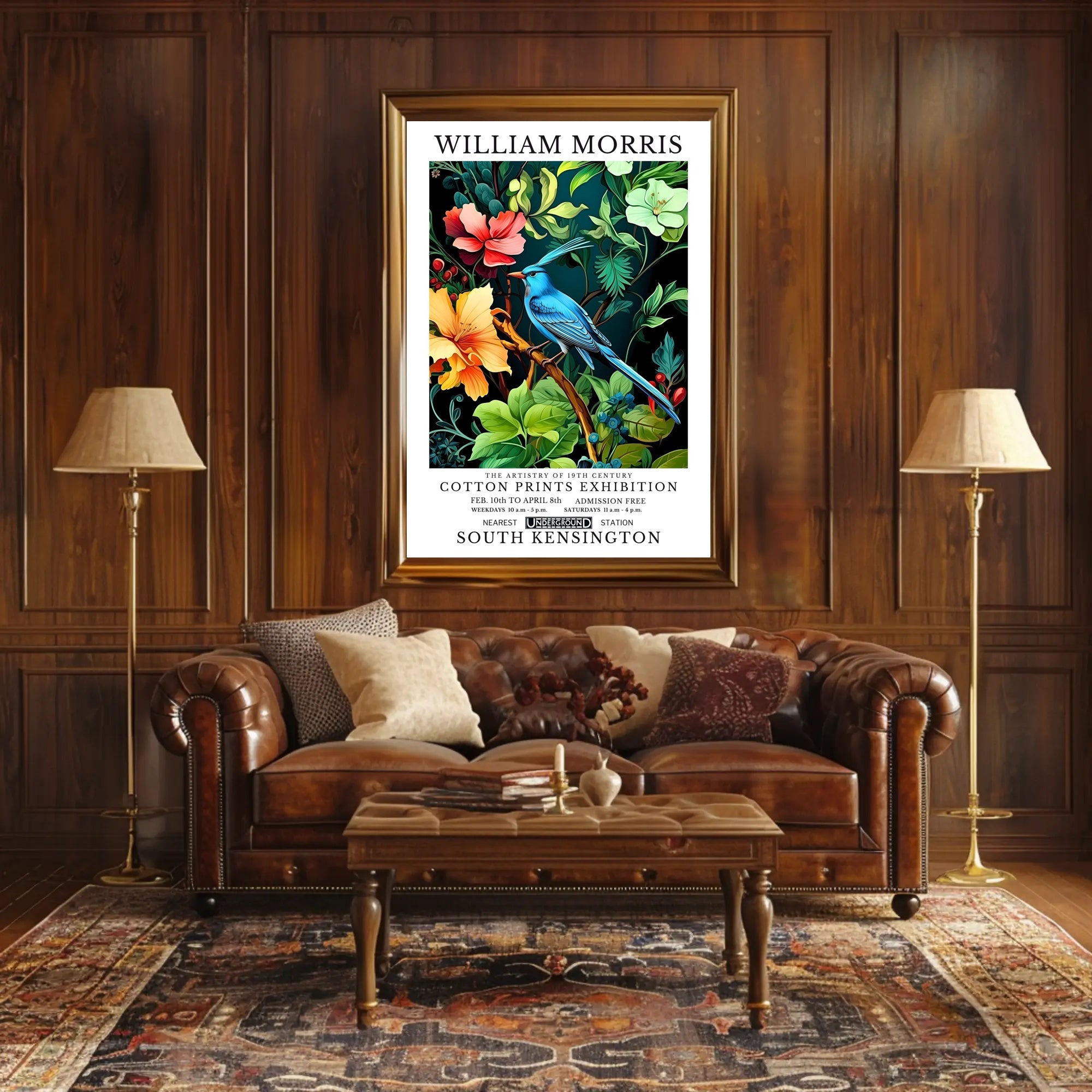 19th-Century William Morris Cotton Prints Artistic Poster