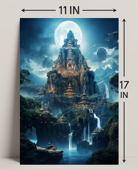 Enchanted Mountain Citadel Poster