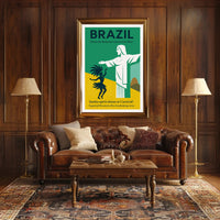 Brazil Carnival and Christ the Redeemer Poster PosterGoat
