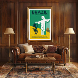 Brazil Carnival and Christ the Redeemer Poster PosterGoat